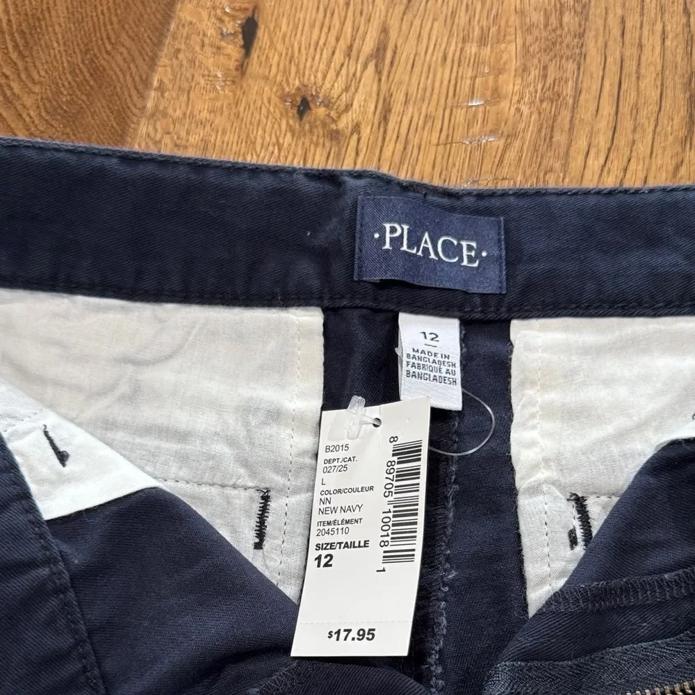 NWT Boys Navy Uniform Shorts. Sz 12